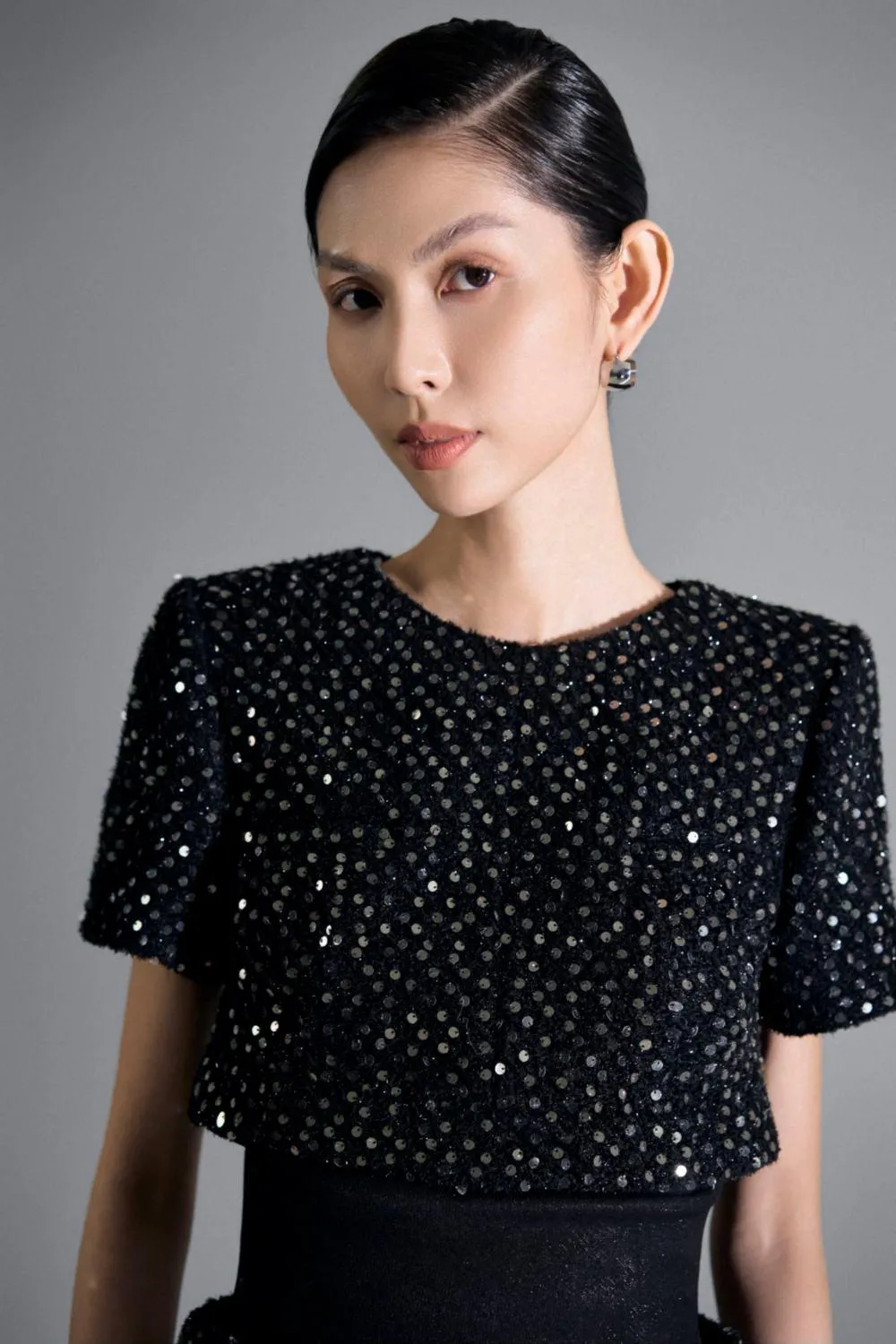 Brittany Straight Short Sleeved Tweed Mini Dress