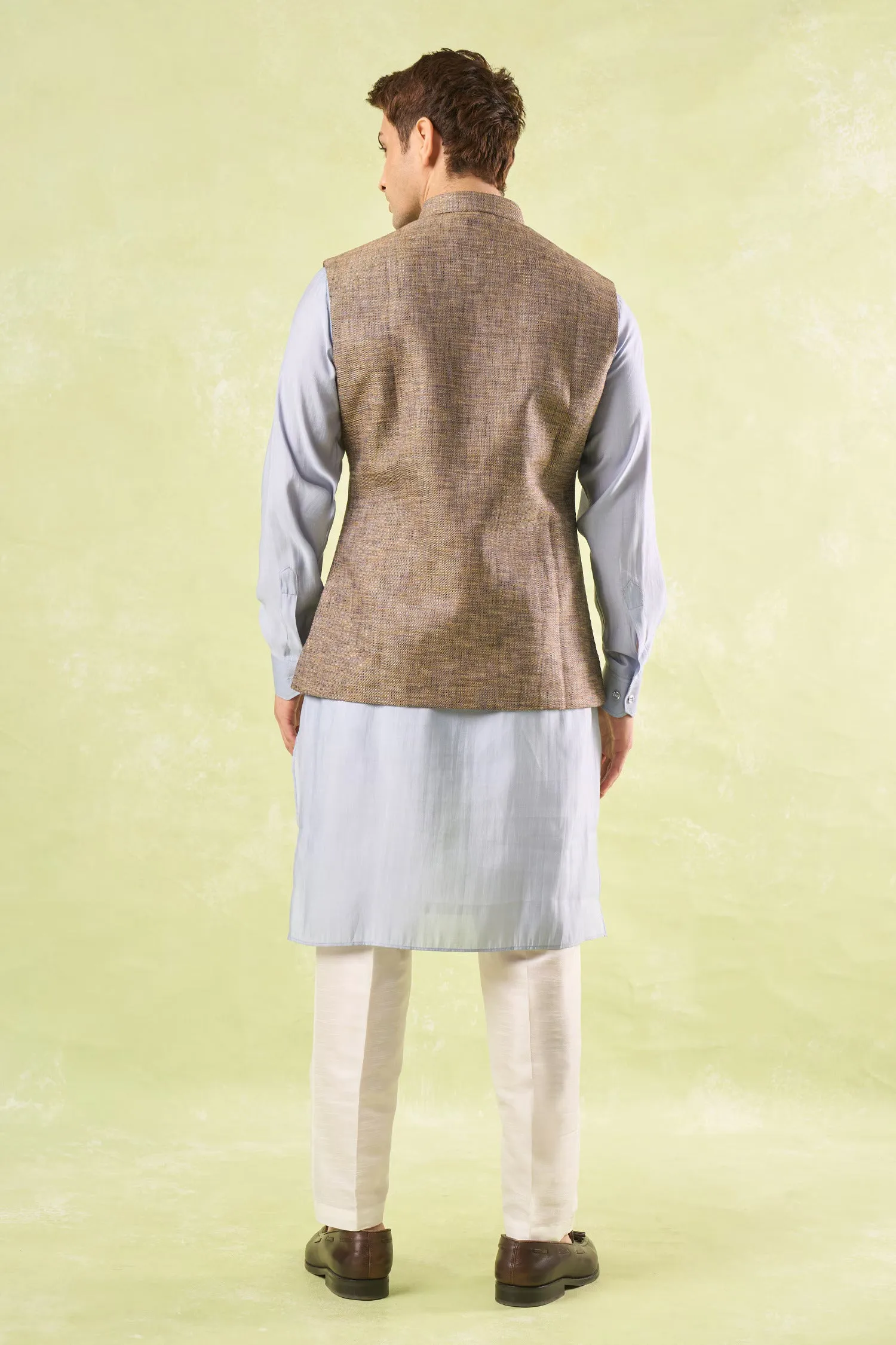 Brown Textured Jacket