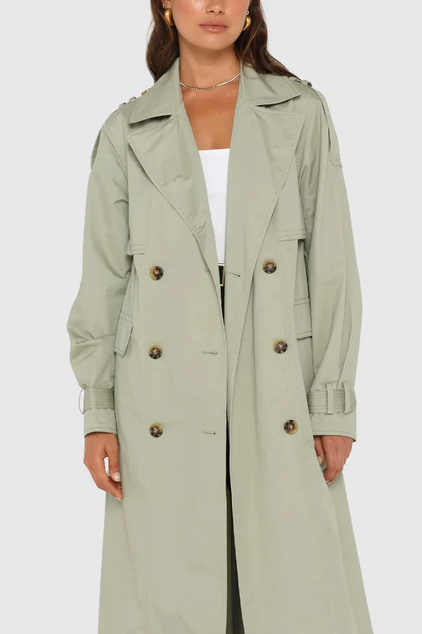 Diana Trench Coat Sage