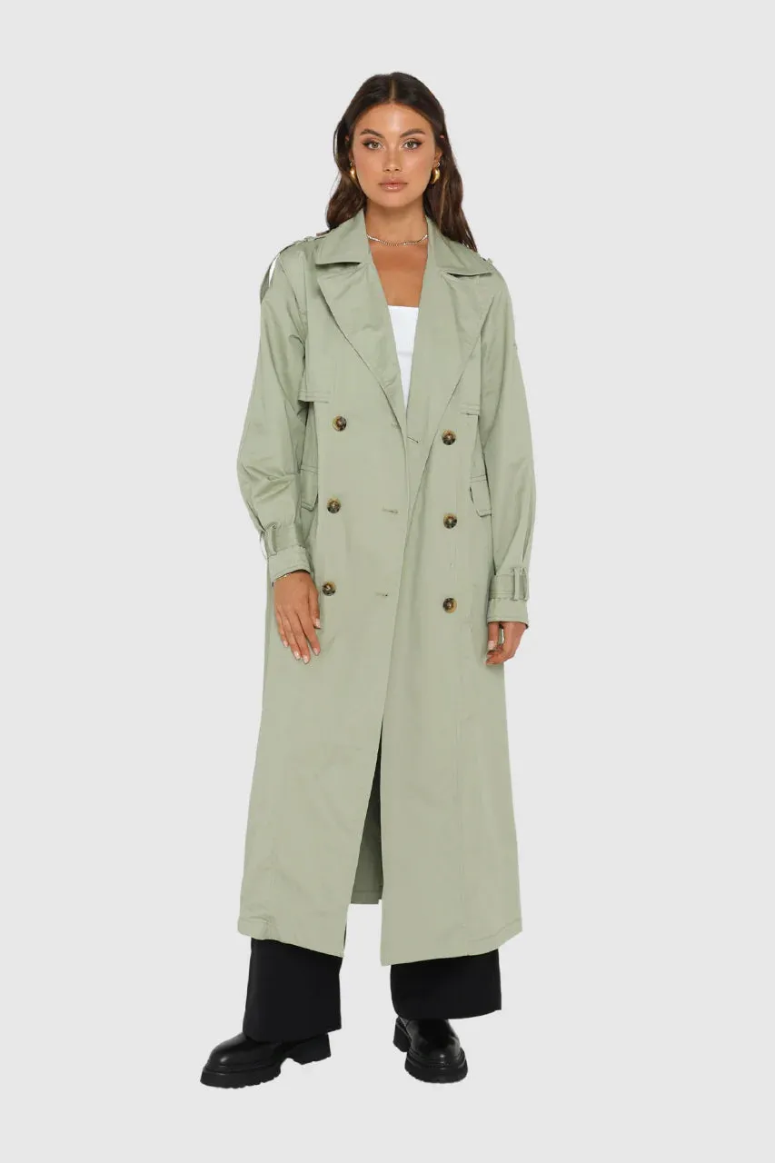 Diana Trench Coat Sage