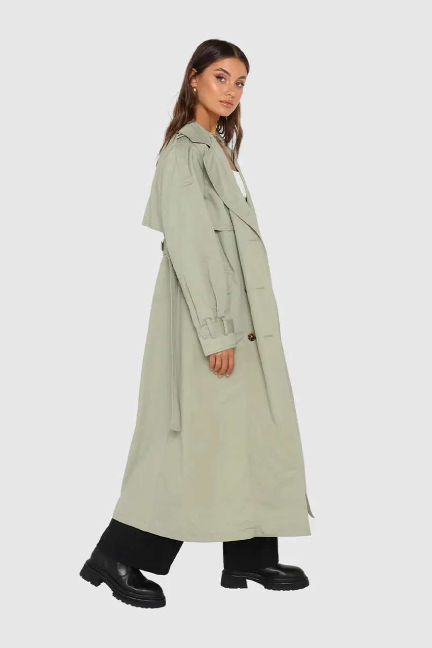 Diana Trench Coat Sage