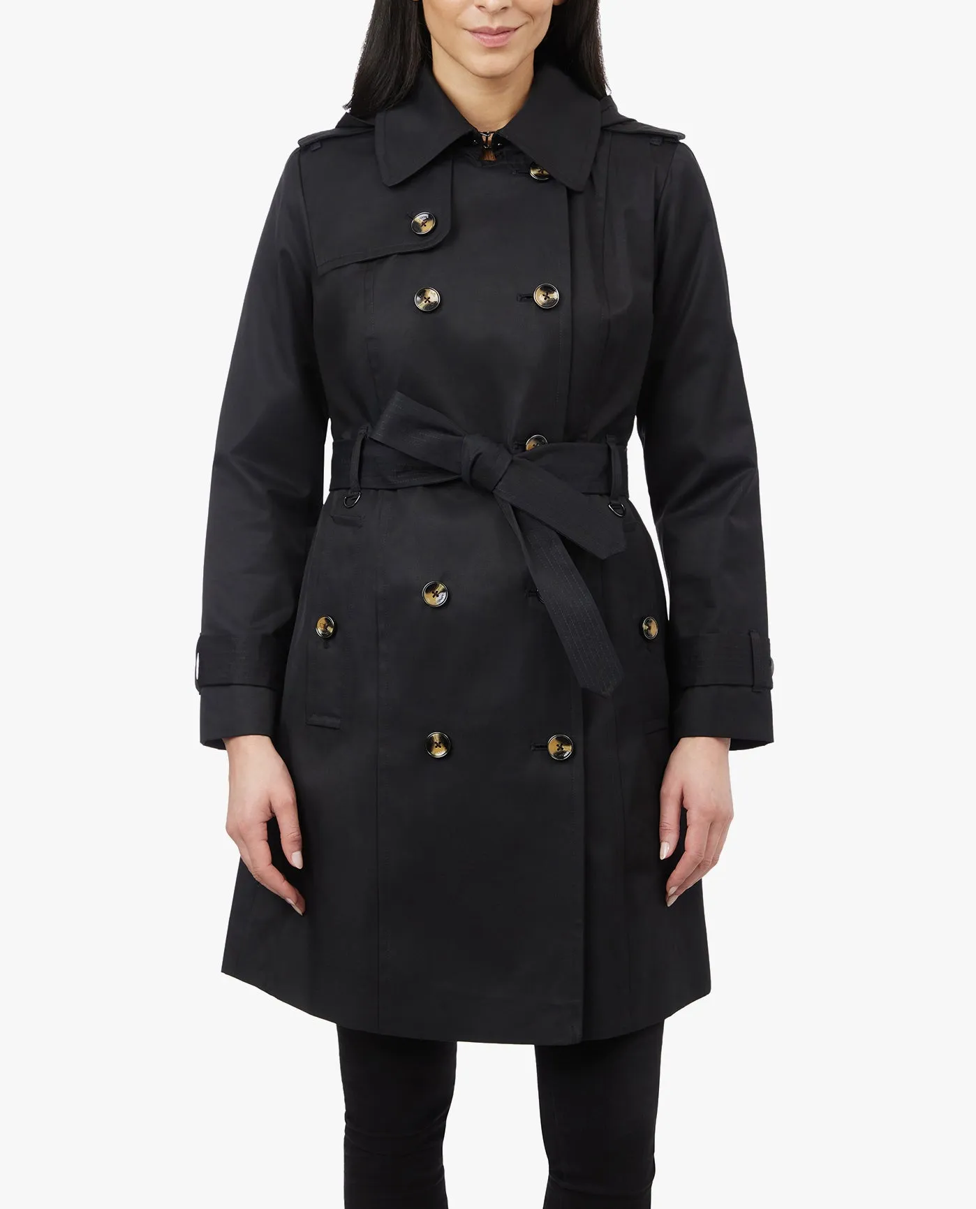 Certainly! Heres an optimized title for your product:

Chic Double-Breasted Hooded Trench Coat with Adjustable Waist Belt for Women

This title incorporates modifiers like Chic and Adjustable to emphasize style and functionality, respectively, and adds for Women to specify the target audience.