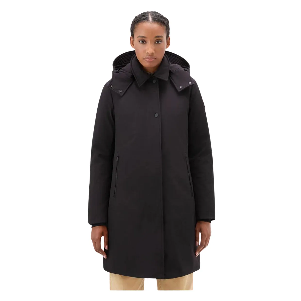 Giubbino Donna Woolrich Trench Firth Nero