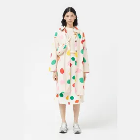 Macula polka dot midi trench coat