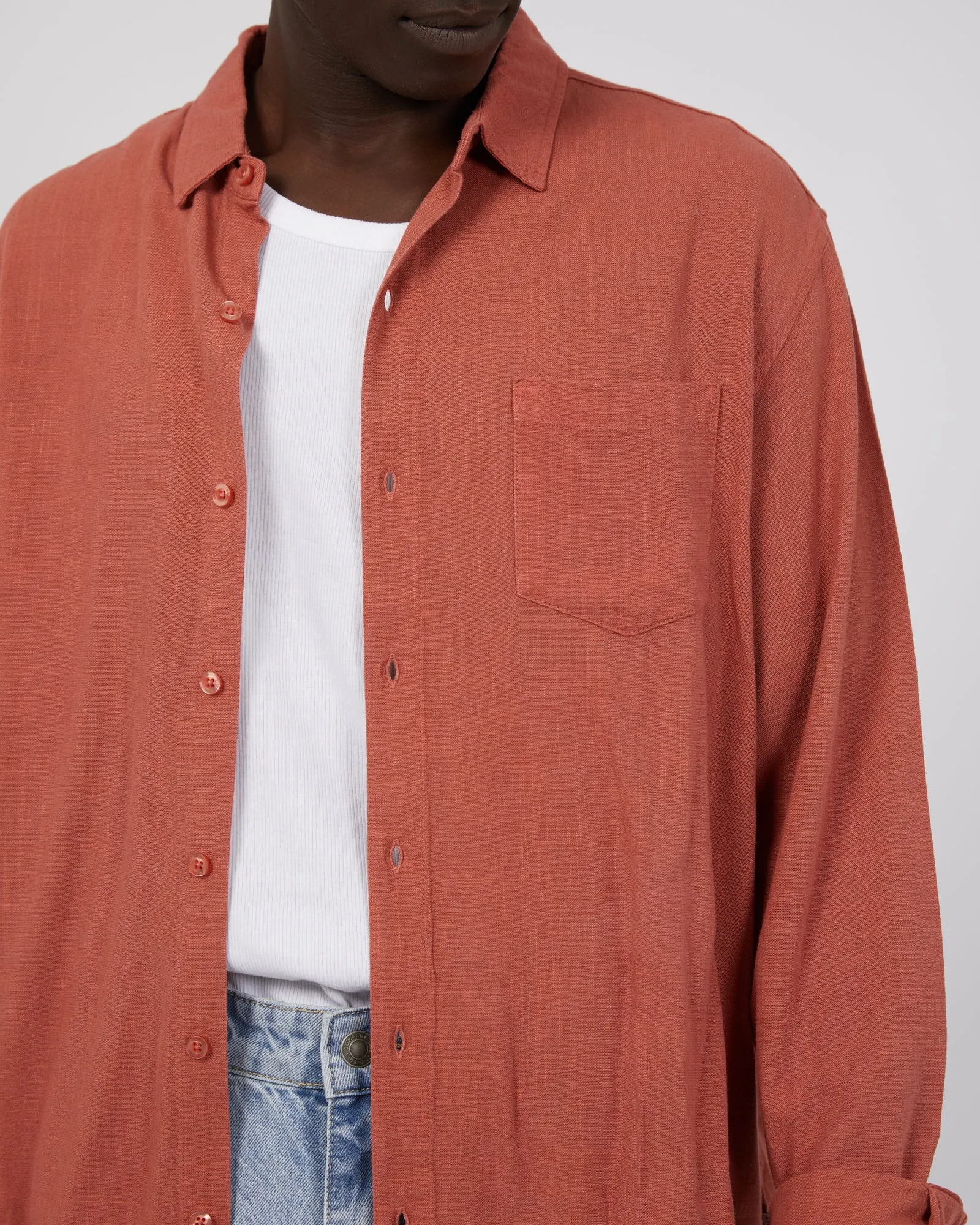 Mason Linen Shirt - Musk