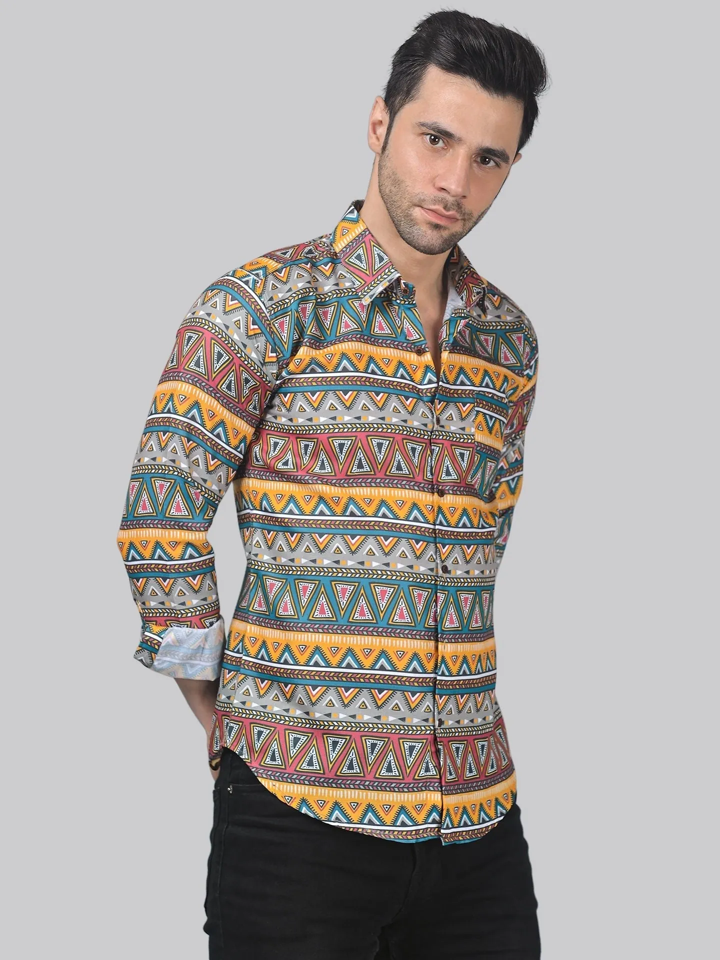 Mid-century Men's Printed Shirt