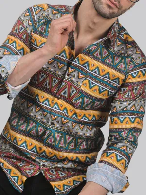 Mid-century Men's Printed Shirt