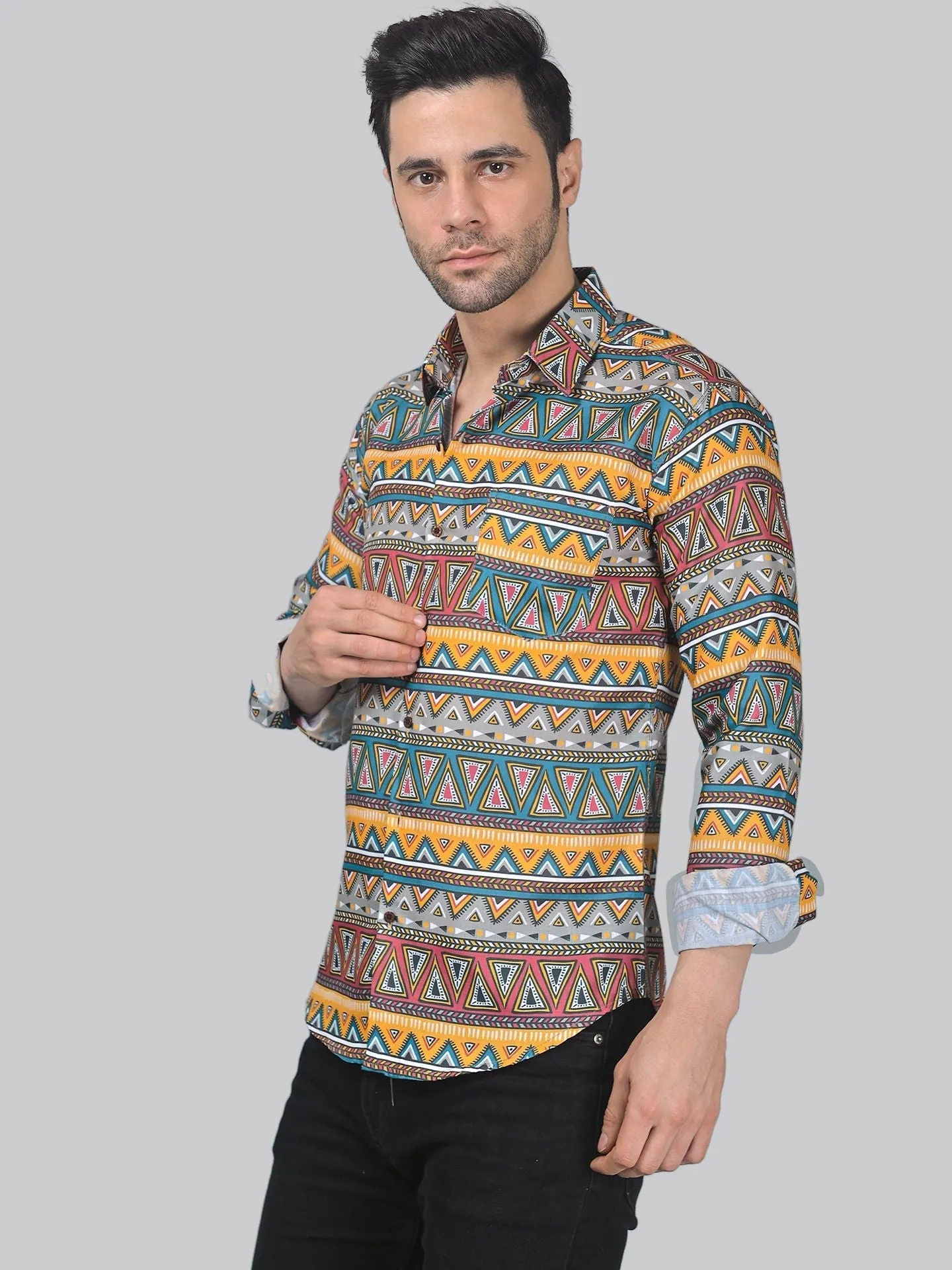 Mid-century Men's Printed Shirt