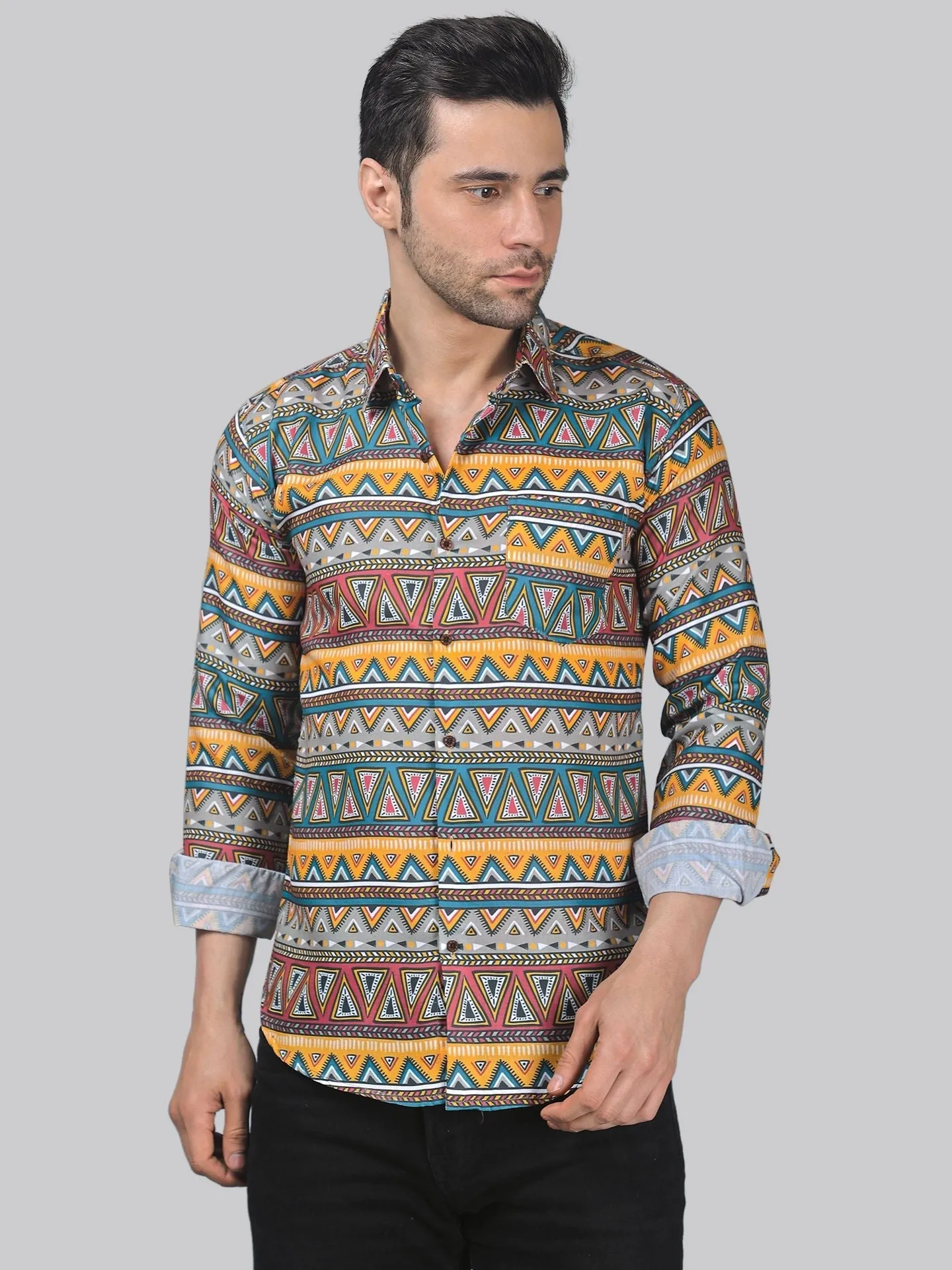 Mid-century Men's Printed Shirt