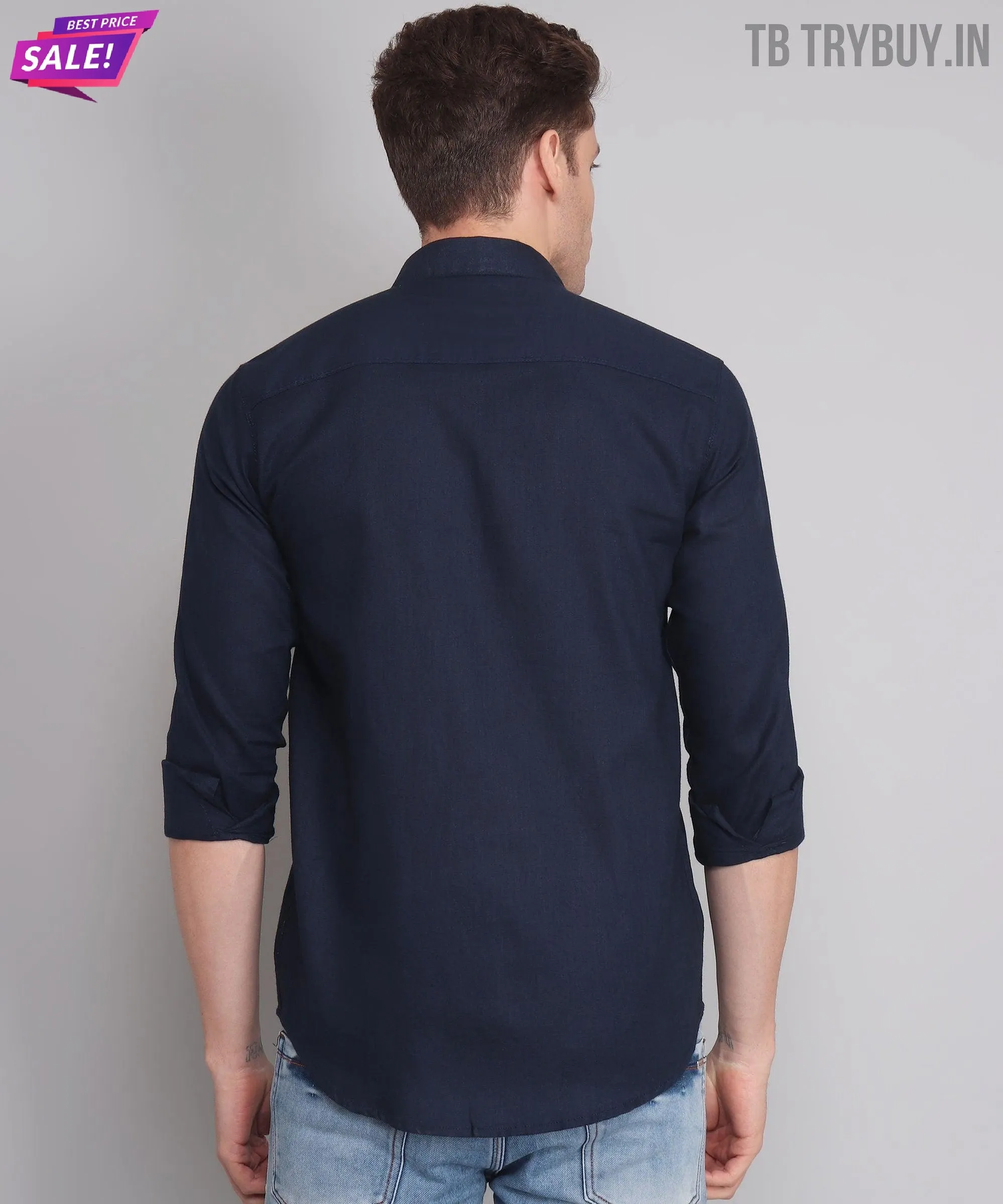 Navy Double Pocket Shirt