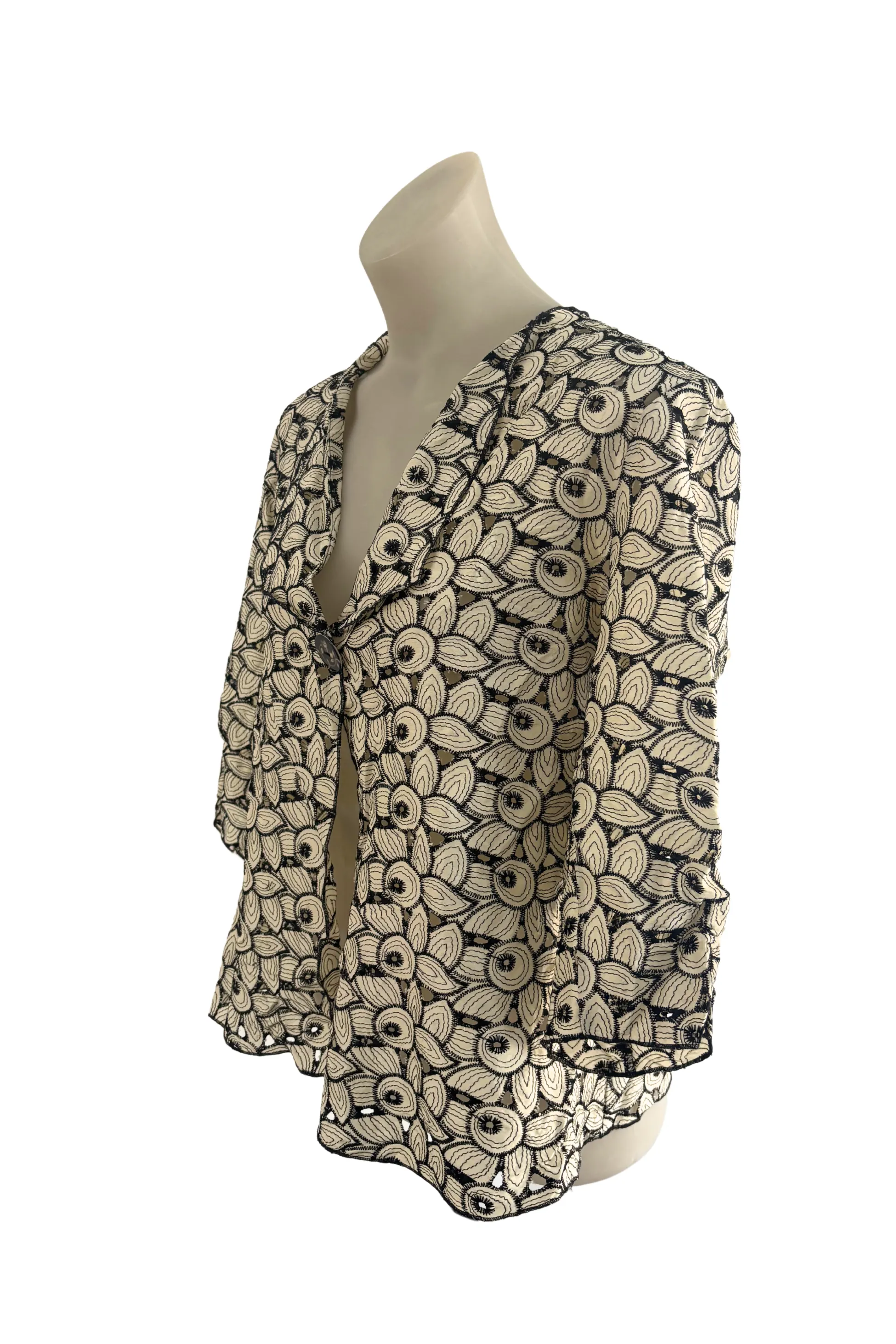 Pierre Cardin Paris NZ made embroidered flower shacket, 12
