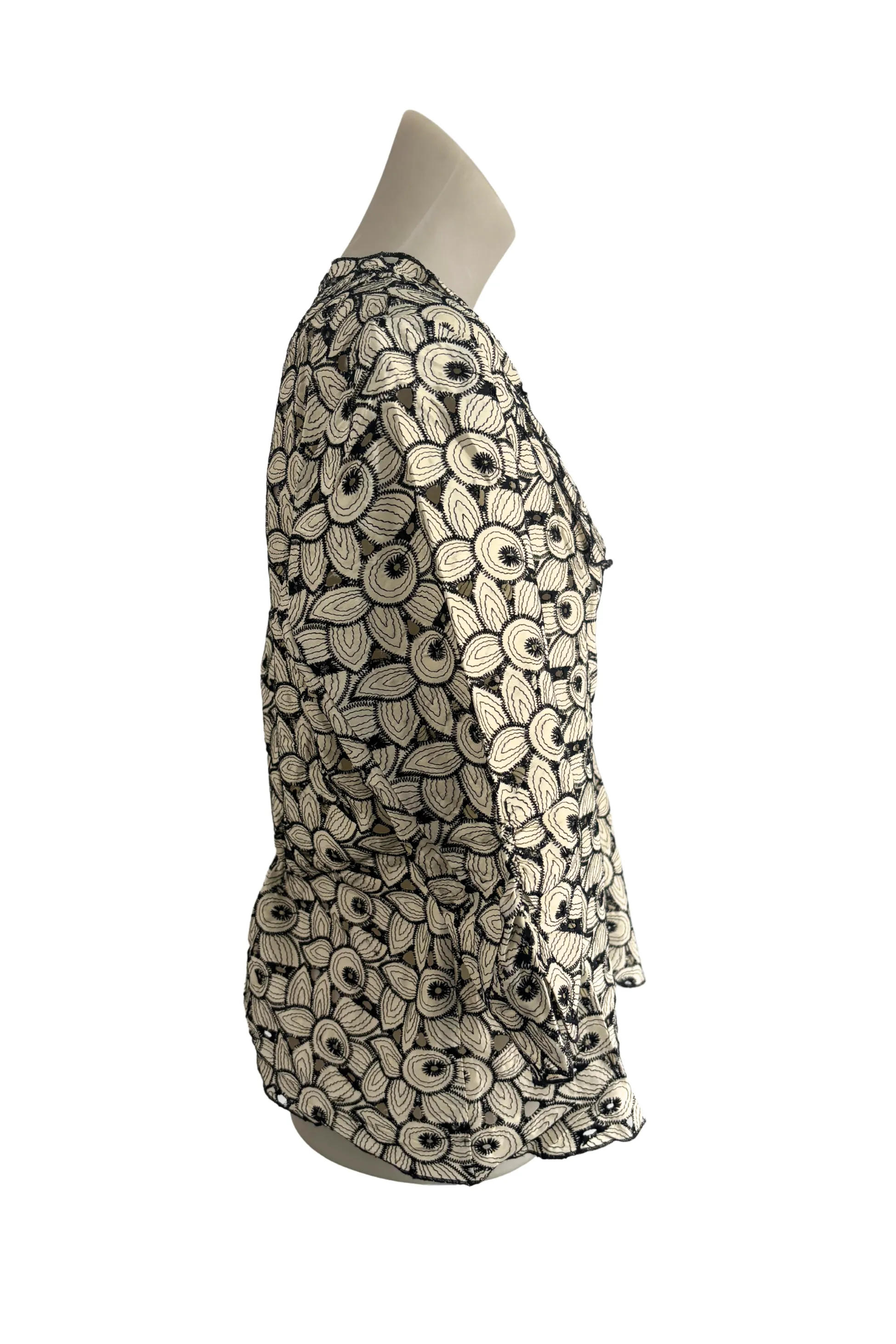 Pierre Cardin Paris NZ made embroidered flower shacket, 12