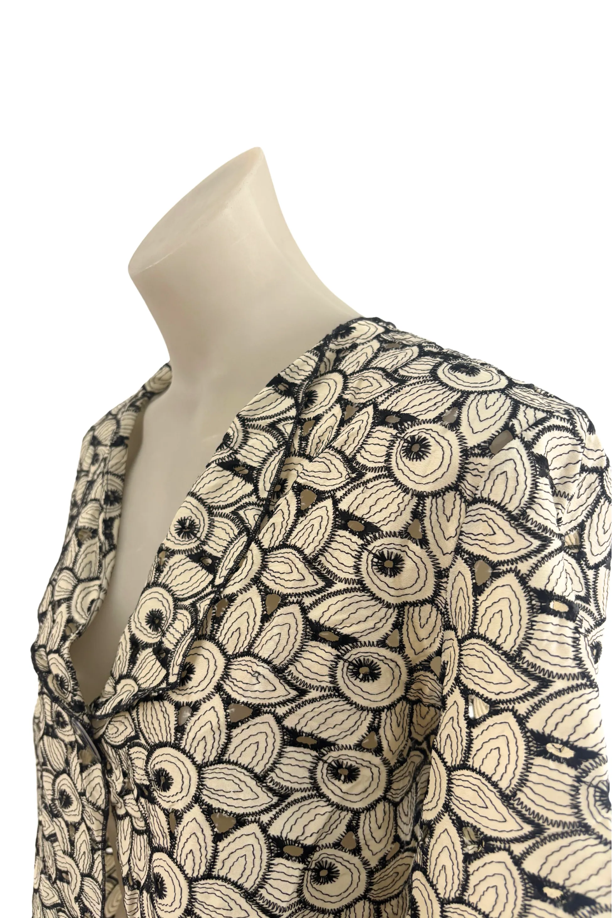 Pierre Cardin Paris NZ made embroidered flower shacket, 12