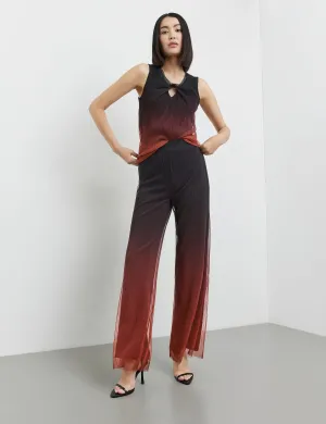 Pleated Trousers with Colour Graduation