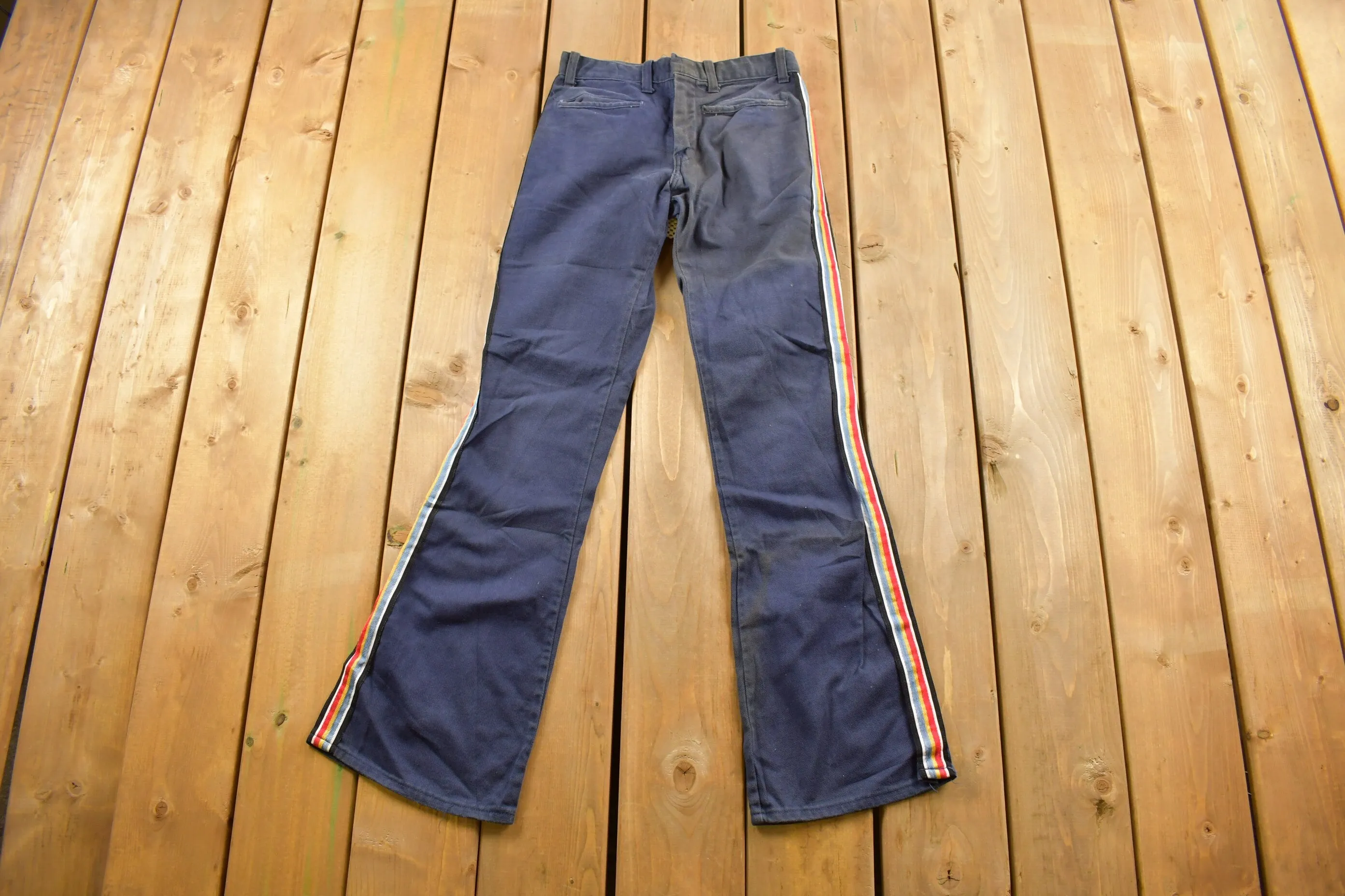Vintage 1970s Male Slacks Jeans Bell Bottom Trousers Size 27 x 30 / Made in USA / American / You're More Of A Man In Male Slacks Jeans